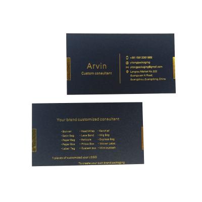 China Small Business Cheap Black Business Cardboard Card Hot Stamping Cards for sale