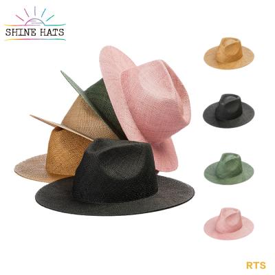 China Character 5068A Brim 57cm Straw Hat Jazz Top DIY supplier summer sombrero de paja Party Straw Hat Wholesale 9.5cm for sale