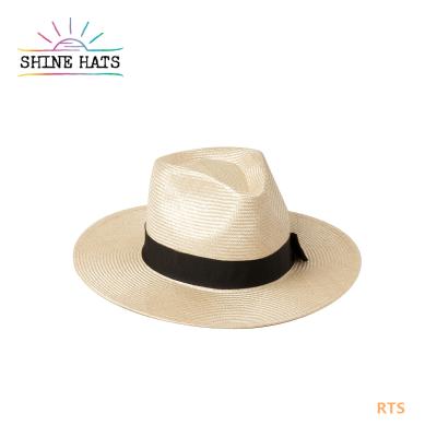 China 2021 Character Fashion Sisal Grass Jazz Wide Belt Natural Sun Summer Beach Travel Lady Womens Straw Hat for sale