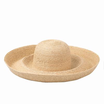 China Wholesale Handmade Women Straw Hat Summer Beach Straw Woman Fashion Elegant Dome Wave Character Sombrero 2021 for sale