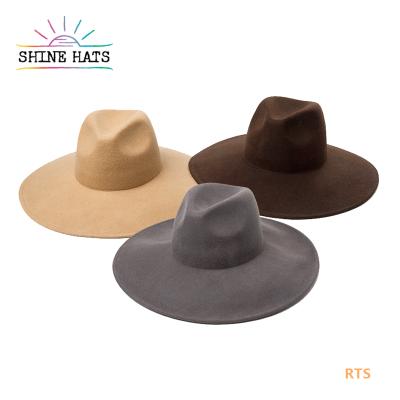 China 2020 Shinehats Plush Shinehats OEM Women's 100% Felt Hat Shade Felt Hat Women's Hats Plush Shinehats Sombrero Rosa Rosa Wool for sale