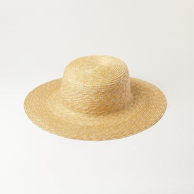 China 2021 Minimalist Character Design Wheat Grass Sun Beach Flat Head Lady Women Straw Hat Summer Beach Hat Wholesale for sale