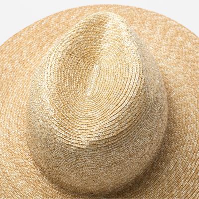 China 2022 Stylish Character Wheat Flat Straw Hat Straw Hats Plain Sun Hats Factory Customized Cheap Summer Beach Sun Hats For Women Soft Disc Printed for sale