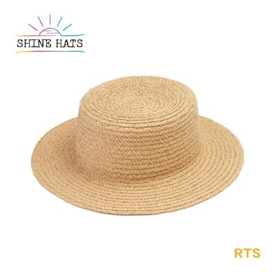 China Wholesale Character Shinehats OEM Raffia Flat Surface Sun Summer Sombreros For Women Ladies Fashion Designer With Custom Logo for sale