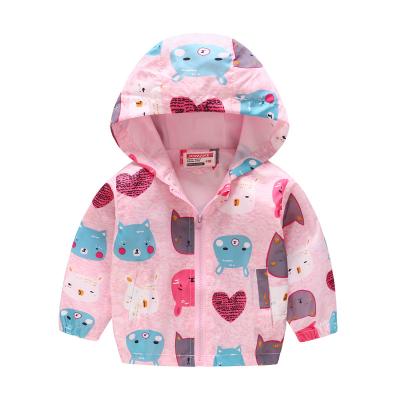 China Waterproof 39 Colors Winter Kids Coats Girls Fashion Jacket Kids Hooded Coat Print Zipper Girls Winter Clothing Coats&Outwears for sale