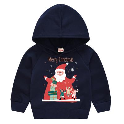 China 2021 Hot Sale Waterproof Christmas Outfits For Children Kid Cute Coat Santa Claus Printing Children Hoodie for sale