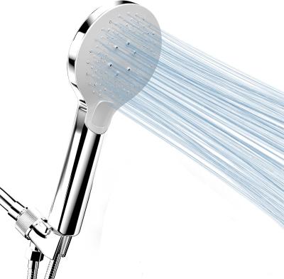 China Without Slide Bar Rainfall Five Function Silver Plastic Chrome Dish Top Shower Head for sale