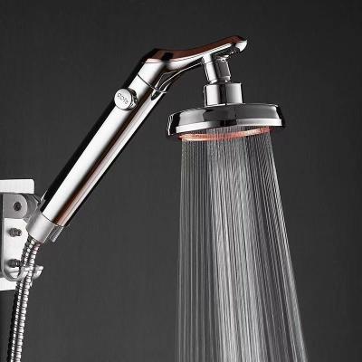 China No Needles ABS Chrome Shower 360 Degree Shower Head Spa One Button Water Touch Handheld Shower Head for sale