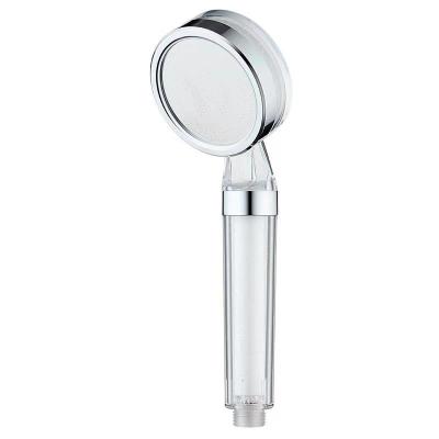 China Without Slide Bar Bathroom Korea Style Transparent PP Filter Handheld Ion Mineral Filter Shower Head for sale