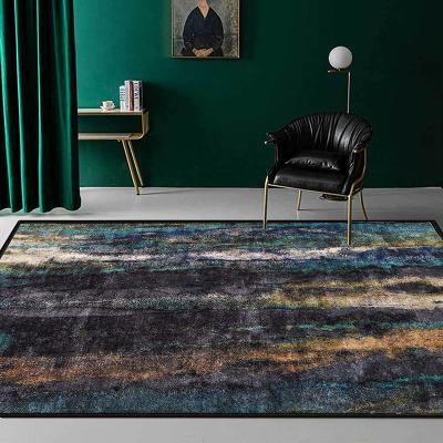 China Modern Design Dark Green Area Rugs Hallway Stain Resistant Rug Abstract Kitchen Rugs For Home Decor for sale