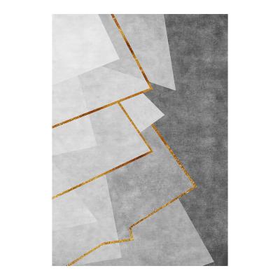 China Gray Minimalist Abstract Style Living Room Washable Rugs Printed for Upholstering Area Rugs Washable Area Rugs for sale