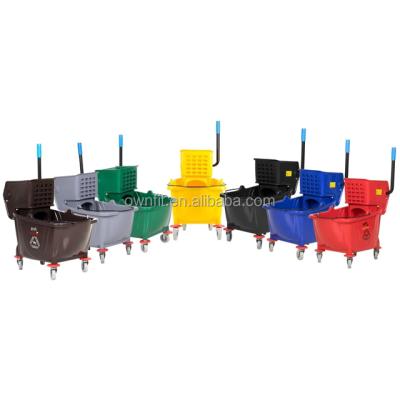 China Hotel Buffet Food Equipment Plastic Heavy Mop Wringer Bucket Wholesale for sale