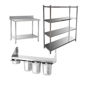 China Easily Assembled Stainless Steel Commercial Assemble Worktable With Undershelf for sale