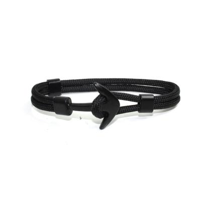 China Trendy Popular Hot Selling Trendy Multiple Color Boat Anchor Rope Handmade Bracelet For Men for sale