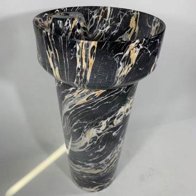 China Pattern Easy Clean Marble Sink Modified Acrylic Solid Exterior Wall Hung Bathroom Basins Bathroom Sink for sale