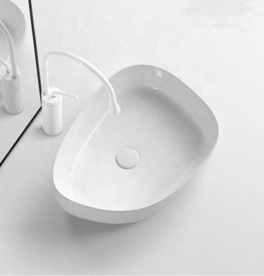 China Wholesale Countertop Sinks Manufacturer Easy Clean White Hand Wash Ceramic Basin for sale