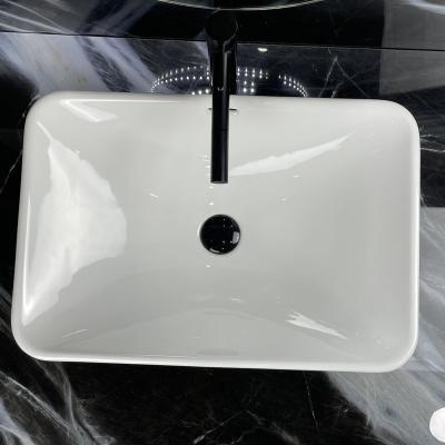 China New Easy Clean Ceramic Undermount Basin Small Rectangular Bathroom Wash Basin White Sink for sale