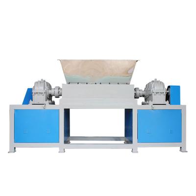 China Recycled Industry Automatic Double Shaft Shredder Machine Metal Car Tire Recycling Waste Plastic Crusher Equipment for sale