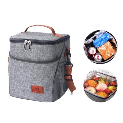 China Waterproof Insulation 10L Lunch Bag Thickened Aluminum Foil Picnic Cold With Single Shoulder Bento Bag for sale