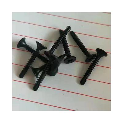 China Steel Black Gray Self Tapping Horn Head Phosphate Thread Fine Drywall Screw for sale