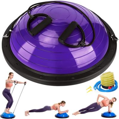 China Yoga Exercise 58cm Diameter Stability Half Pilates Exerciser Balance Yoga Ball Anti Half Burst Ball for sale