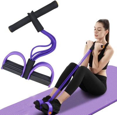 China Best Selling Fitness Amazon Pedal Leg Pullers Fitness Slimming Belly Trimmer Exerciser Elastic Pullers Foot Pedal Yoga Pullers for sale