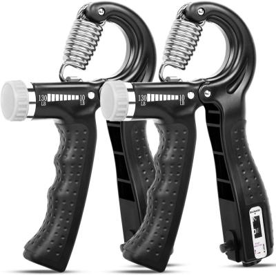 China Adjustable Fitness Hand Grip Strengthener Resistance 10-130 Pounds Grip Strength Trainer Test Program Forearm For Muscle Building for sale