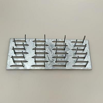 China Flat Mending Pronged Truss Plate Galvanized Steel 1Mm Thick Nail Teeth Height 8mm for sale