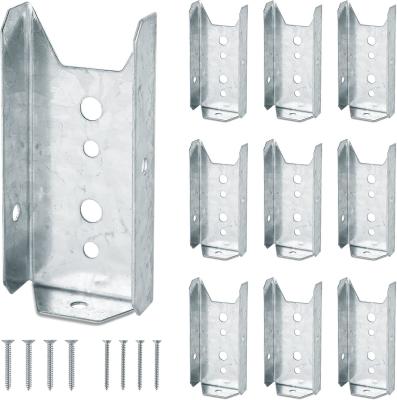 China Wood Rail Fence Bracket Kit 10 Pack Metal 2x4 Includes Galvanized Screws for sale