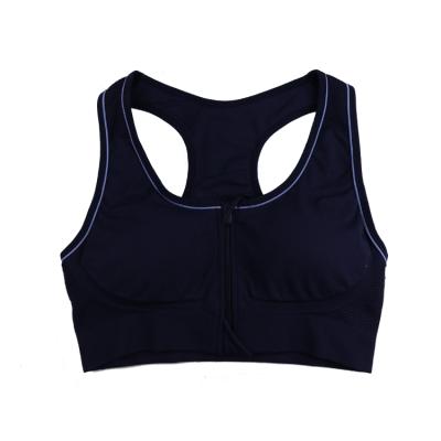 China Wholesale Shockproof Front Wireless Style Zipper Style Women Seamless Yoga Bra With Padded Cups for sale