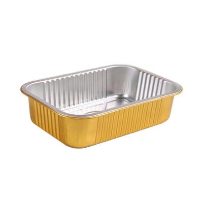 China Biodegradable Aluminum Foil Lunch Box Thickened Barbecue Baking Box High Temperature Resistant Fresh-keeping Takeout for sale