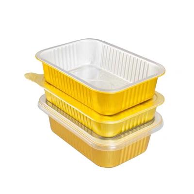 China Customized Disposable Biodegradable Food Grade Aluminum Foil Lunch Box Can Be Microwave Heated Aluminum Foil Lunch Box for sale