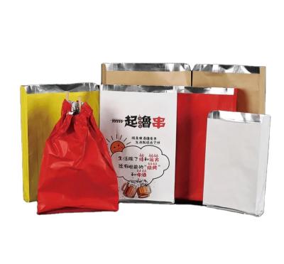 China Hot Sales Oil Proof And Aluminum Foil Insulation Food Wrapping Paper Take Out Bag For BBQ Skewer Fried With Custom Your Own Logo for sale