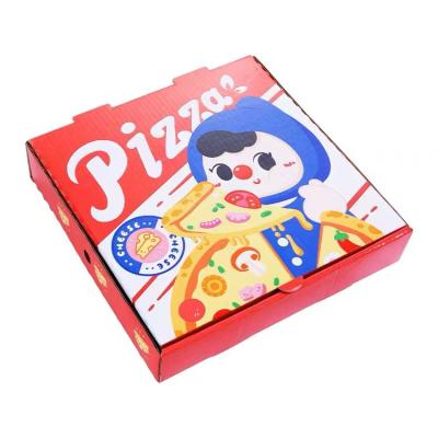 China Commercial Disposable Corrugated Wholesale Cartoon Pizza Boxes Biodegradable for sale