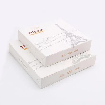 China Biodegradable Wholesale Custom Pizza Box White Paper Packaging Takeout Box for sale