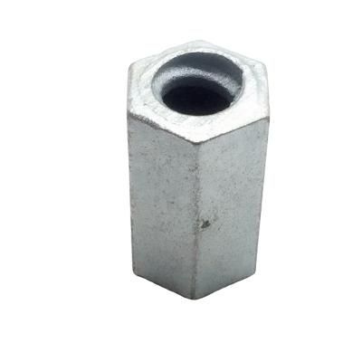 China Formwork Accessories Traditional Galvanized Cast Iron 15/17mm Tie Rod Hex Nut for sale