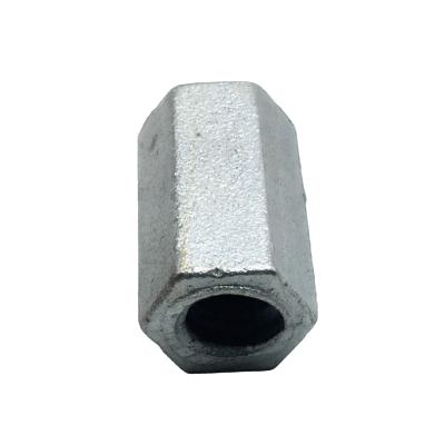 China Formwork Accessories Traditional Galvanized Cast Iron 15/17mm Tie Rod Hex Nut for sale