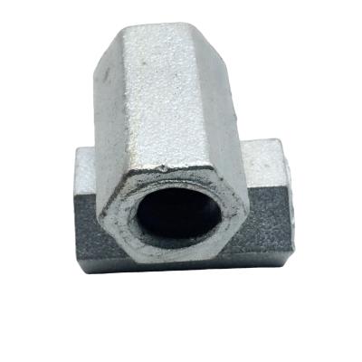 China D15 Traditional Galvanized Steel Hex Nut For 15/17mm Tie Rod for sale