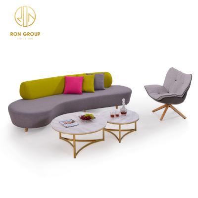 China Fashionable Hotel Lobby Modern Design Leisure Fabric Living Room Sofa Set Luxury Furniture for sale