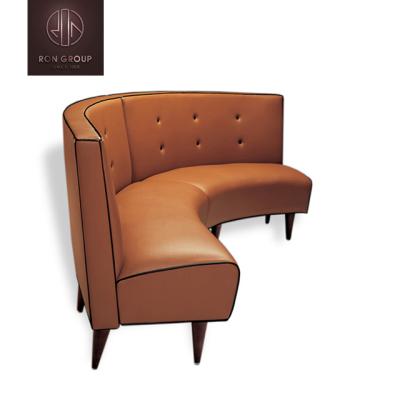 China Modern high quality half around leather sofa dining cabin leather sofa for wholesale for sale