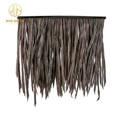 China Outdoor Traditional Wholesale Resort Beach Garden Thatch Roofing Materials Waterproof Plastic PE Weave Wicker Rattan for sale