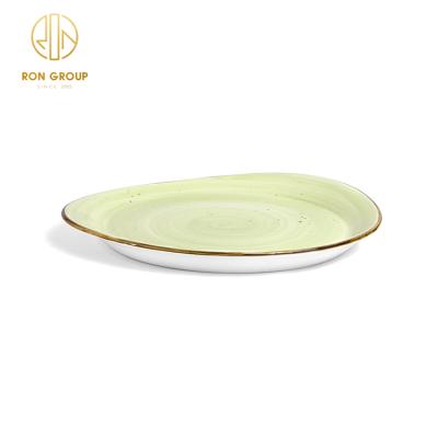 China Sustainable Hot Selling High Temperature Unbreakable Porcelain Stock Western Restaurant Used Ceramic Round Soup Dish for sale