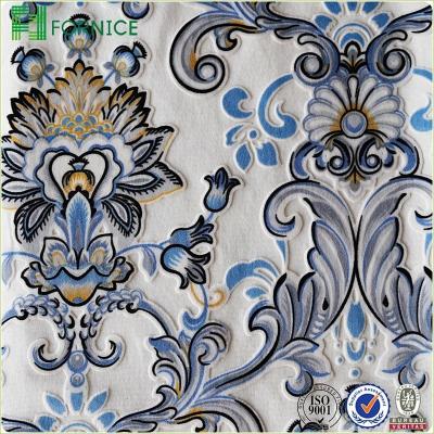 China Flame Retardant Good Quality Warp Knitted 100% Italian Polyester Velvet Burnout Printed For Sofa Fabric for sale