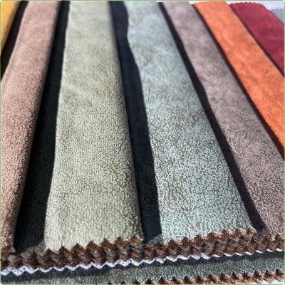 China High Quality MOQ Shrink-Resistant Soft Bottom and Comfortable 100% Suede Polyester Lazy Boy Upholstery Sofa Fabric for sale