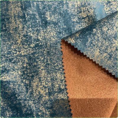 China Cheap Wholesale Bronzong Shiny 100% Polyester Shrink-Resistant China Sofa Velvet Upholstery Fabrics for sale