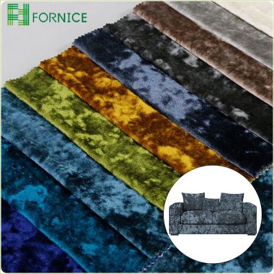 China Factory Foundry Breathable Customization 10 Colors Glaze Flower Velvet Italian Home Textiles Sofa Fabric for sale