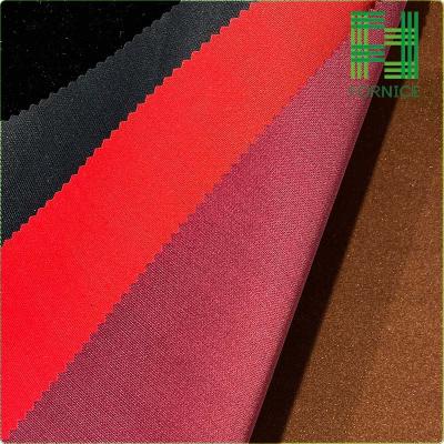 China New High Quality 100% Solid Color Shrink-Resistant 180GSM Polyester Sofa Upholstery Flock Fabric For Hometextile for sale