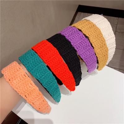 China Fashion WT289B 2021 Japanese new retro winter classic knitted woolen headband outlet cute simple headband hair accessories for sale