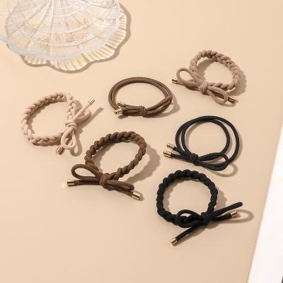 China Environmentally Friendly Hot Selling INS High Resilience Twist Braid Hair Single Imperial Tape With Thin Hair Tie For Women for sale