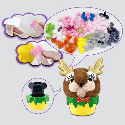 China Stiff Cupdoll Stuffed Cupdoll DIY Deer Create Toys Deer Stickup Crafting For Kids DIY Kits Fluffy Arts And Crafts for sale